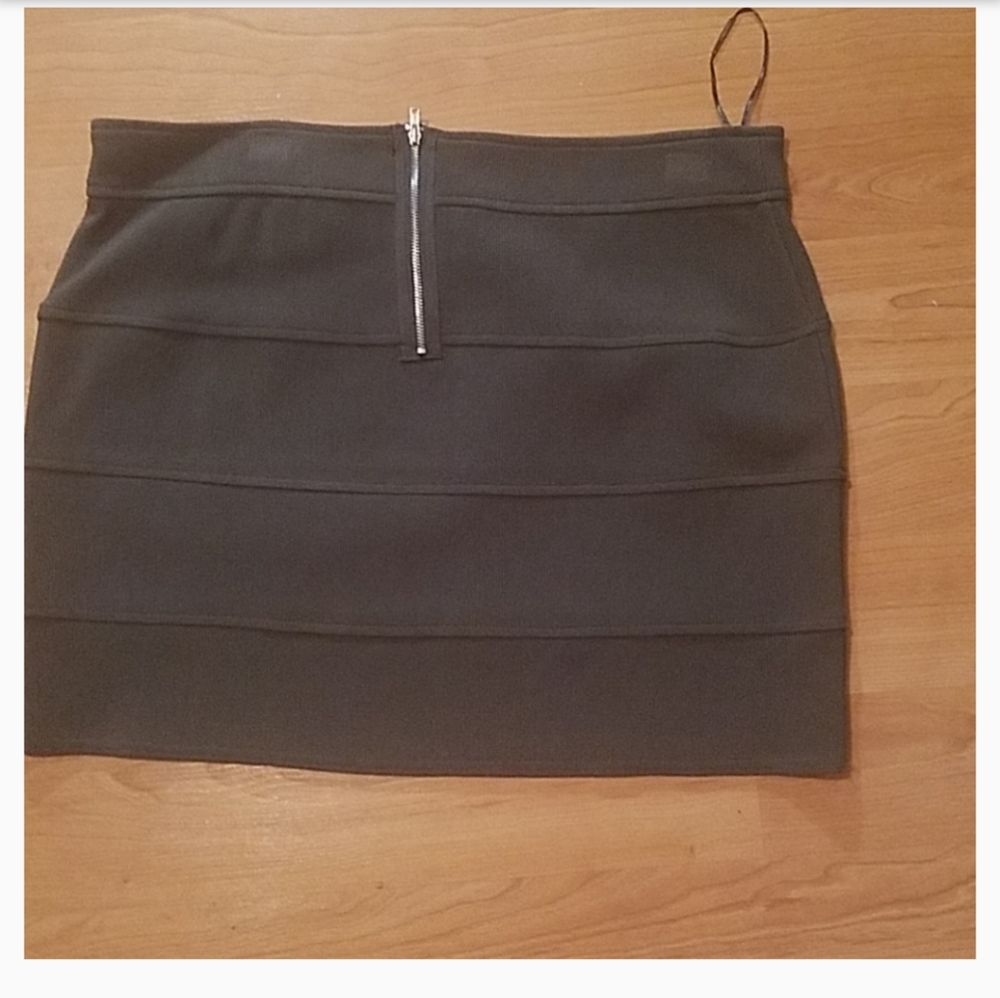 Dark army green skirt